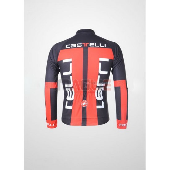 Maglia Castelli manica lunga 2011 arancione e nero