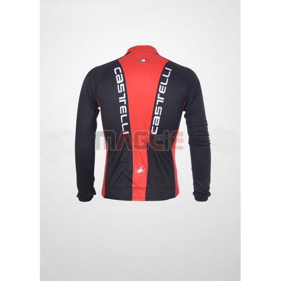 Maglia Castelli manica lunga 2011 nero e rosso
