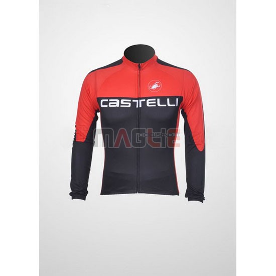 Maglia Castelli manica lunga 2011 nero e rosso