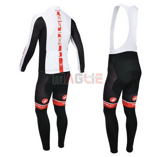 Maglia Castelli manica lunga 2013 arancione e bianco