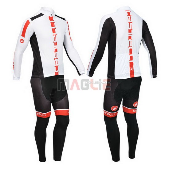 Maglia Castelli manica lunga 2013 arancione e bianco