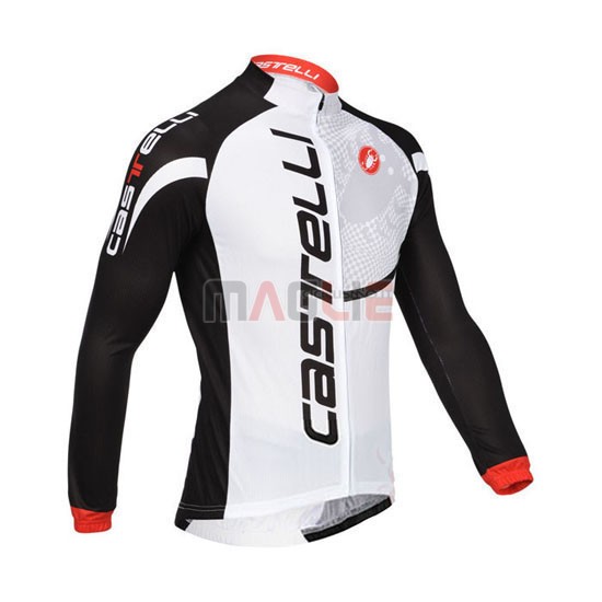 Maglia Castelli manica lunga 2013 bianco e nero