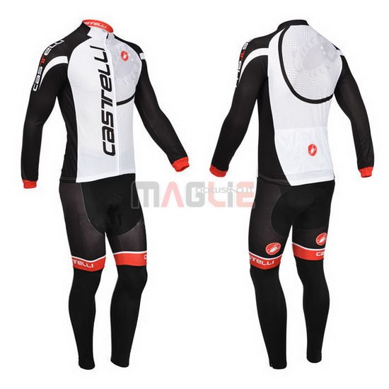Maglia Castelli manica lunga 2013 bianco e nero
