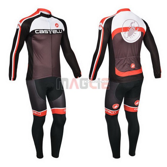 Maglia Castelli manica lunga 2013 nero e bianco
