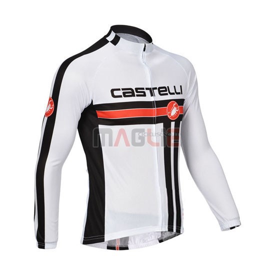 Maglia Castelli manica lunga 2013 rosso e bianco