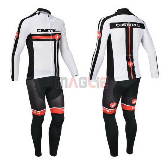 Maglia Castelli manica lunga 2013 rosso e bianco
