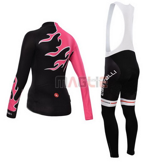 Donne Maglia Castelli manica lunga 2014 rosso e nero - Clicca l'immagine per chiudere