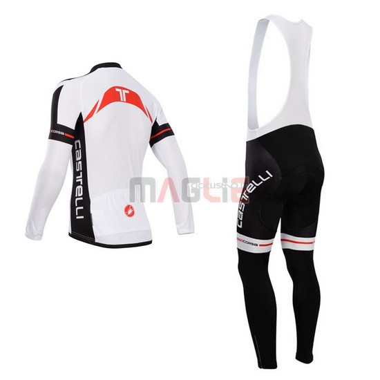 Maglia Castelli manica lunga 2014 bianco e nero
