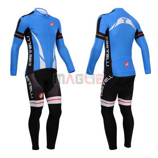 Maglia Castelli manica lunga 2014 blu e nero