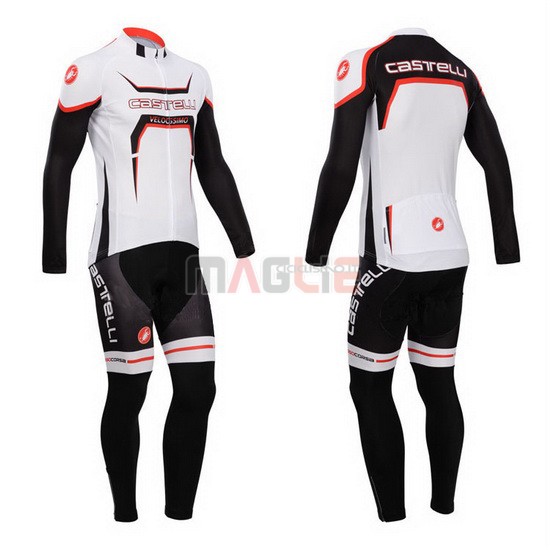 Maglia Castelli manica lunga 2014 nero e bianco