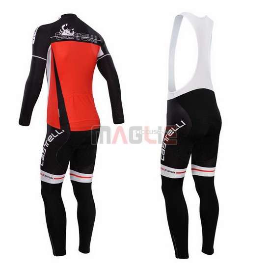 Maglia Castelli manica lunga 2014 nero e rosso