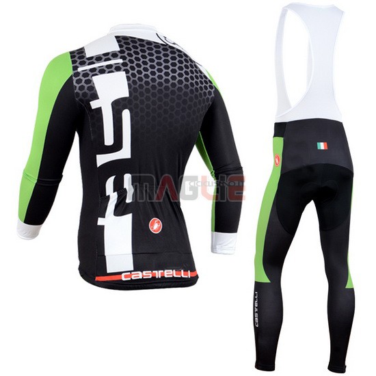 Maglia Castelli manica lunga 2014 nero e verde