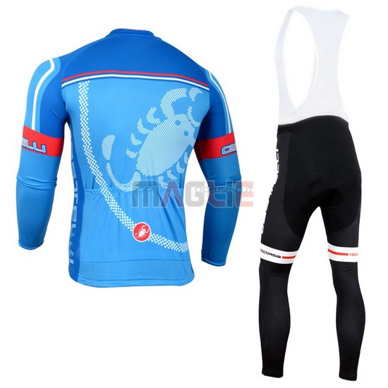 Maglia Castelli manica lunga 2014 rosso e celeste