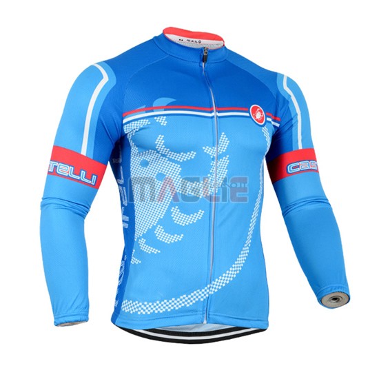 Maglia Castelli manica lunga 2014 rosso e celeste