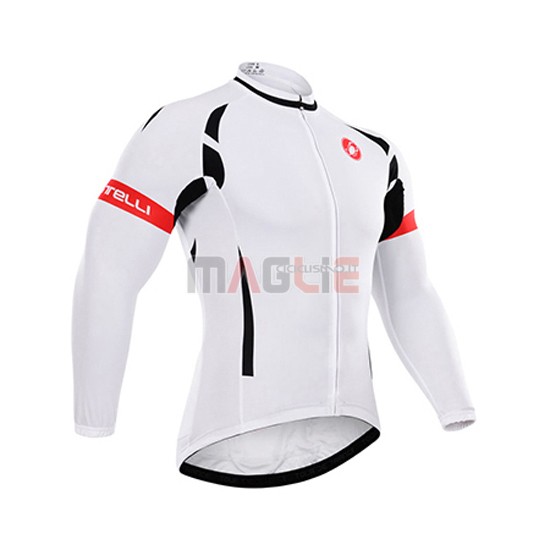 Maglia Castelli manica lunga 2015 arancione e bianco