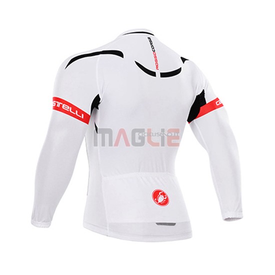 Maglia Castelli manica lunga 2015 arancione e bianco