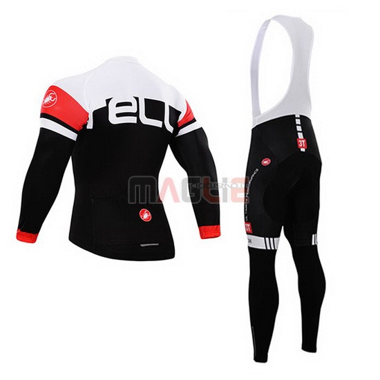 Maglia Castelli manica lunga 2015 nero e bianco