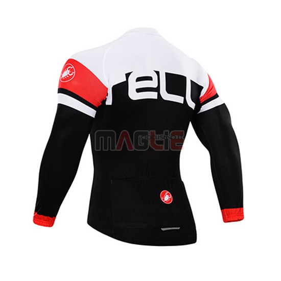 Maglia Castelli manica lunga 2015 nero e bianco