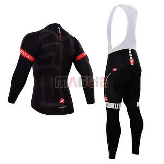 Maglia Castelli manica lunga 2015 nero e rosso