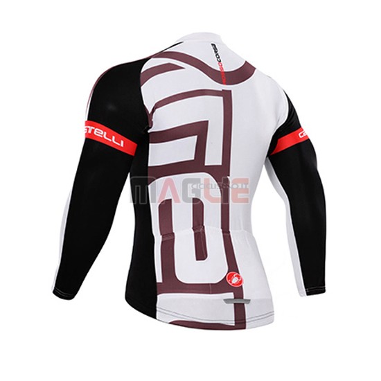 Maglia Castelli manica lunga 2015 rosso e bianco