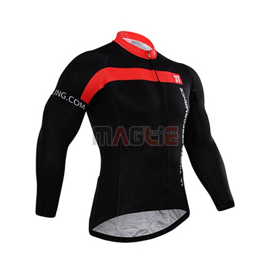 Maglia Castelli manica lunga 2015 rosso e nero