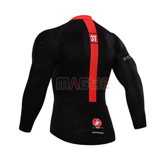 Maglia Castelli manica lunga 2015 rosso e nero