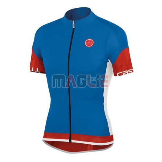 Maglia Castelli manica corta 2015 blu e rosso