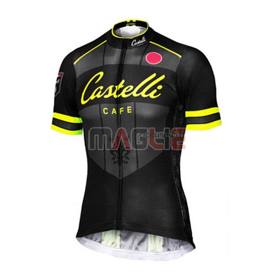 Maglia Castelli manica corta 2015 nero e giallo