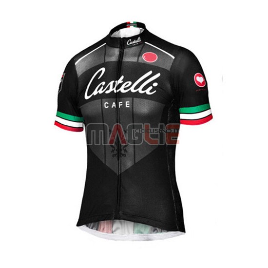 Maglia Castelli manica corta 2015 nero e verde