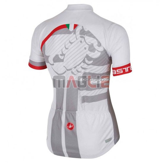 Maglia Castelli manica corta 2016 bianco e rosso