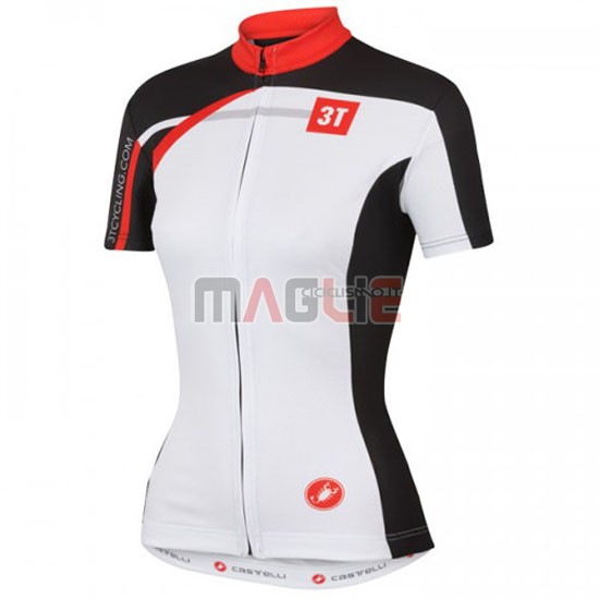 Maglia Castelli manica corta 2016 bianco e rosso