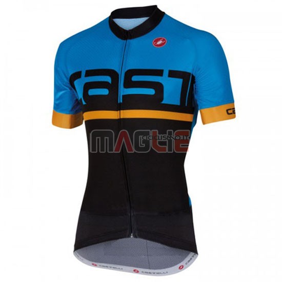 Maglia Castelli manica corta 2016 blu e nero