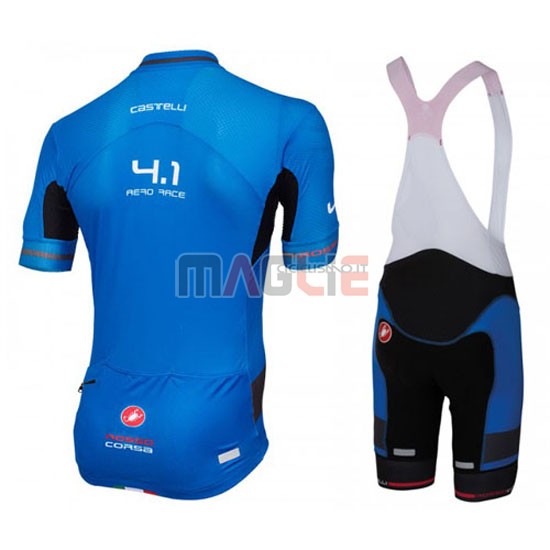 Maglia Castelli manica corta 2016 nero e celeste