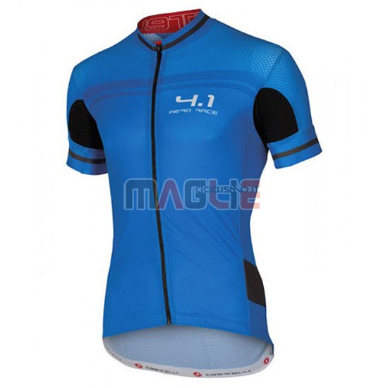 Maglia Castelli manica corta 2016 nero e celeste