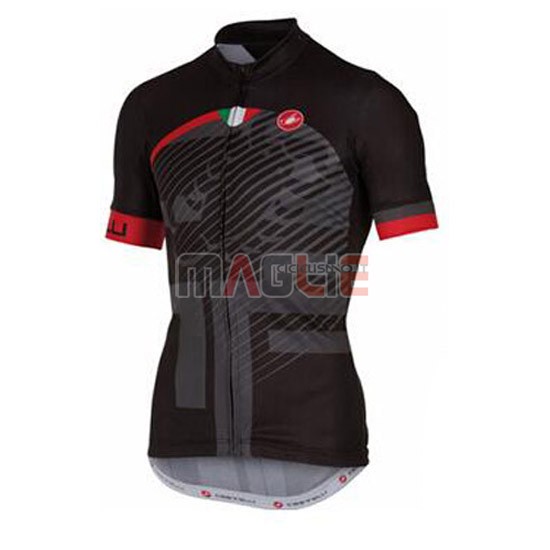 Maglia Castelli manica corta 2016 nero e grigio