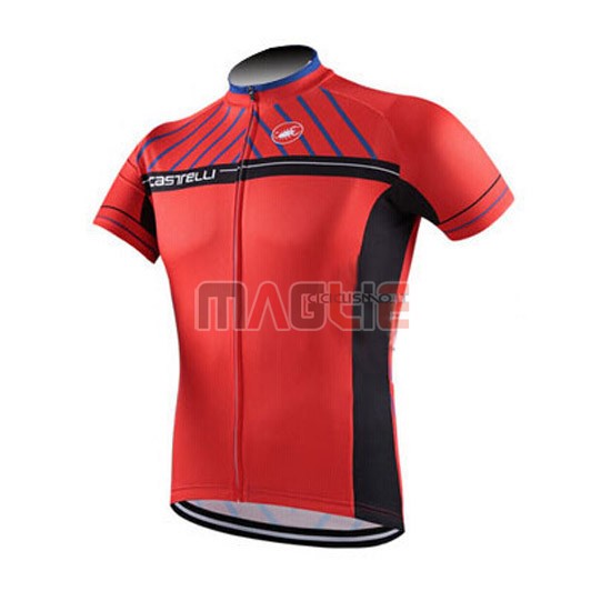 Maglia Castelli manica corta 2016 nero e rosso