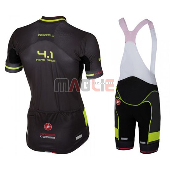 Maglia Castelli manica corta 2016 nero e verde