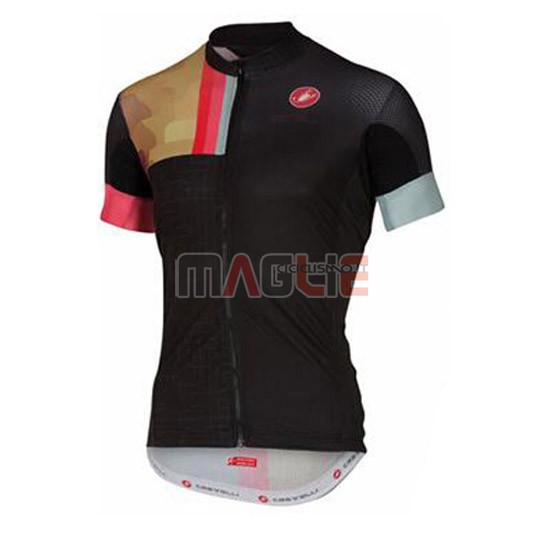 Maglia Castelli manica corta 2016 nero e giallo