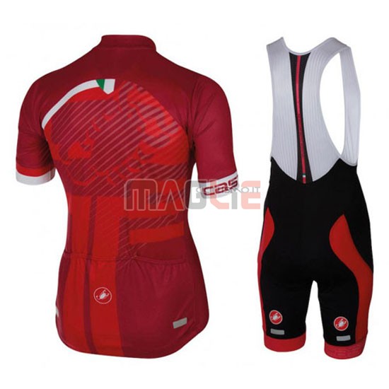 Maglia Castelli manica corta 2016 rosso e bianco