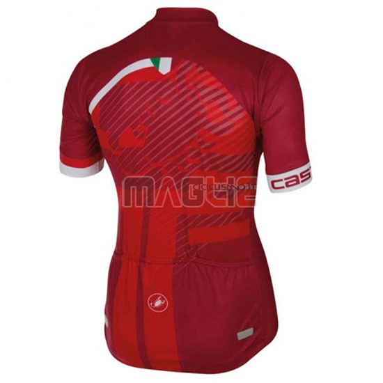 Maglia Castelli manica corta 2016 rosso e bianco