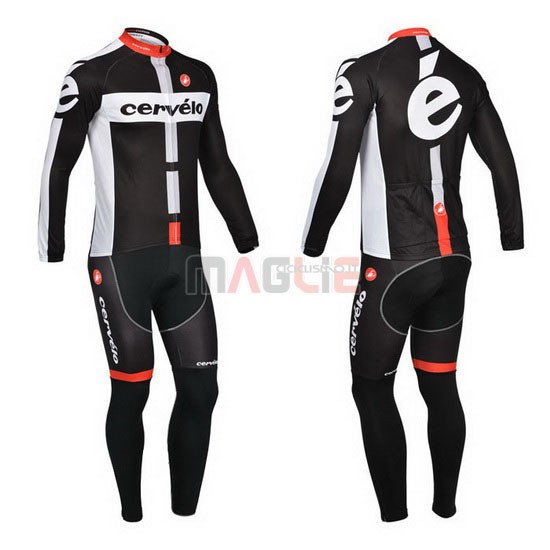 Maglia Cervelo manica lunga 2013 bianco e nero