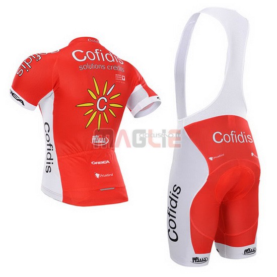 Maglia Cofidis manica corta 2015 rosso