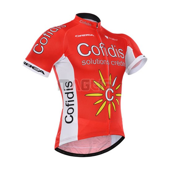 Maglia Cofidis manica corta 2015 rosso