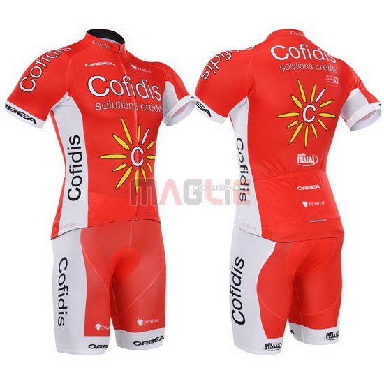 Maglia Cofidis manica corta 2015 rosso