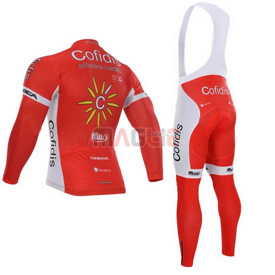 Maglia Cofidis manica lunga 2015 rosso