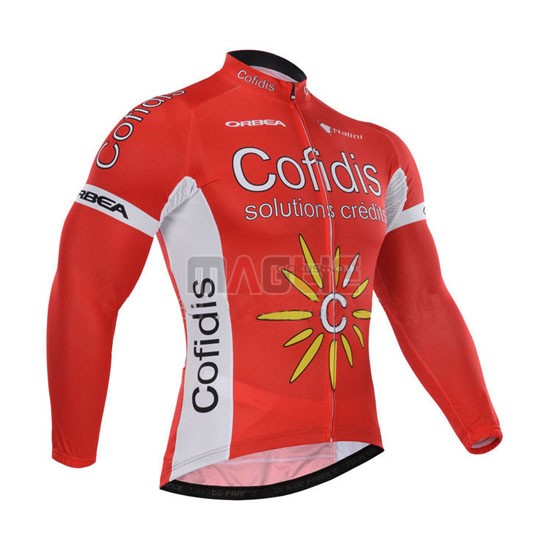 Maglia Cofidis manica lunga 2015 rosso