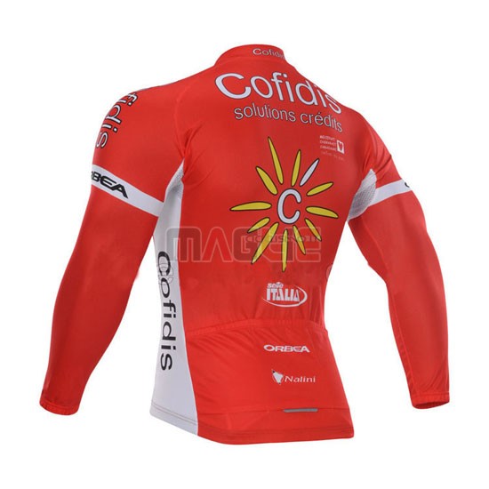 Maglia Cofidis manica lunga 2015 rosso