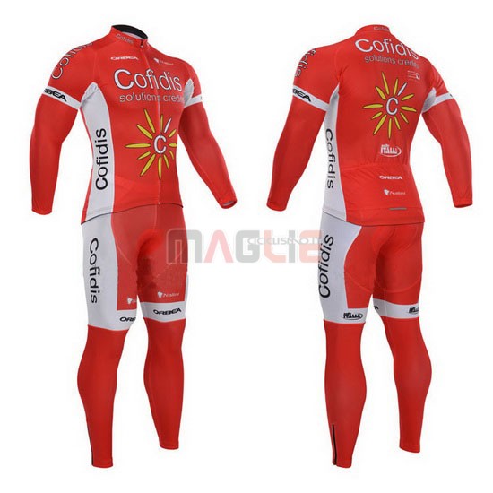 Maglia Cofidis manica lunga 2015 rosso