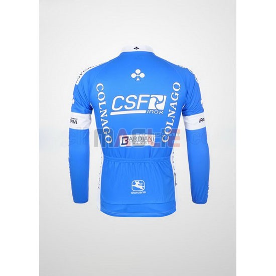 Maglia Colnago manica lunga 2012 celeste e bianco