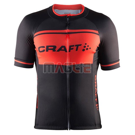 Maglia Craft manica corta 2016 nero e arancione